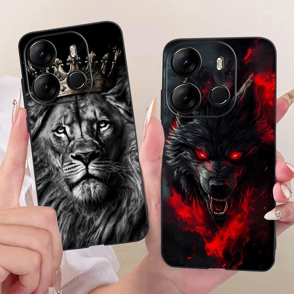 Ốp Điện Thoại Silicon Mềm Cho Tecno Spark Go 2023 BF7n Pop 7 Pro BF7 BF6 Ốp Lưng Hoạt Hình Mát Mẻ Rồng Sư Tử Hổ In Mặt Sau