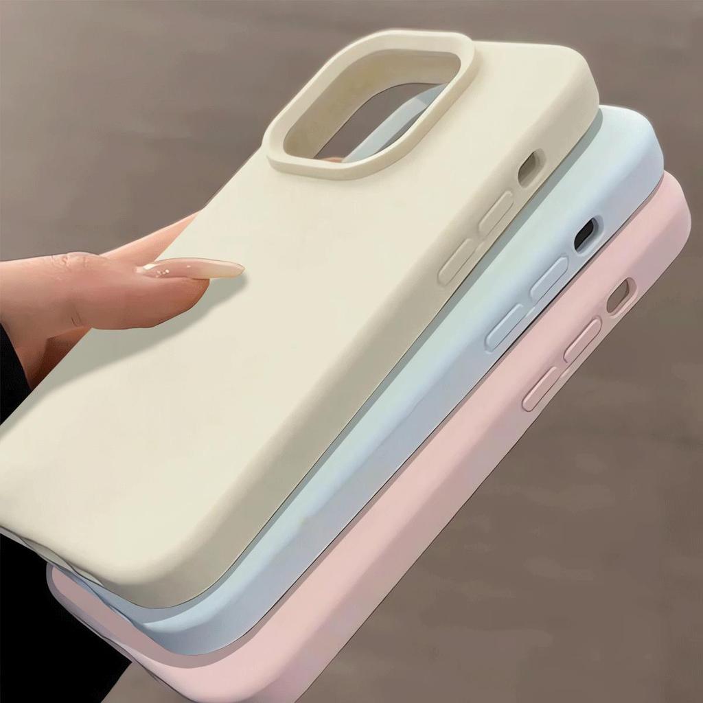 Ốp lưng mềm mịn "gạo nếp" lỗ camera rộng cho iPhone 17/16/15/14 - Dễ lắp, không cấn