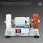 Máy mài băng ghế Mini FUHUIOT, Máy mài điện tốc độ thay đổi có thể điều chỉnh tốc độ, Bánh mài tiết kiệm không gian Máy mài bánh xe kép cầm tay 150W Đánh bóng hiện vật
