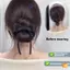 Low Bun Bướm Nút Mô Phỏng Hoa Bud Head Tóc Giả Kẹp Tóc Bun Lộn Xộn Tóc Nối Dài Tóc Thẳng Cho Dễ Dàng Updo Móng Vuốt Tổng Hợp Xộn Tóc Bun Dành Cho Nữ