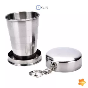 Cốc gấp du lịch ngoài trời cầm tay bằng thép không gỉ Mini bằng kính thiên văn mới
