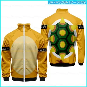SY3 Áo khoác Super Mario Bros Cosplay 3D Áo khoác Unisex Hoạt hình Koopa Toad dài tay Áo khoác ngoài thông thường Plus Size Y