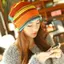 Mũ mềm thời trang mới dành cho nữ mùa xuân thu ấm áp Beanies Thể thao dành cho người lớn Mũ sọc ngoài trời Mũ Hip Hop Bonnet