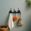 CIFbuy Móc mèo kim loại đen treo tường - Quà tặng Giáng sinh Gothic, Trang trí Halloween, Nghệ thuật năm mới cho phòng ngủ