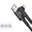 Cáp USB sang Type C LACYESUK, Cáp khuỷu tay 90 độ công suất 60W USB3.2 Gen 2, Sạc nhanh tốc độ 10Gbps Sạc nhanh 3A Cáp bện Nylon hiện tại Liên kết VR