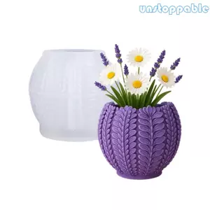 Unstop * Khuôn giữ bút hình hoa oải hương bằng silicon để đúc nhựa Chi tiết trồng cây Handmade Bút giữ sáng tạo