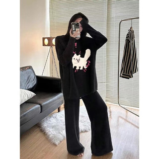 [Pre-Order]-Bộ ngủ mùa đông dễ thương chất liệu lông siêu ấm dễ thương