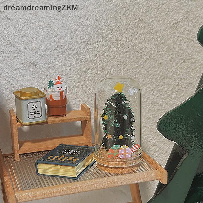 [dreamdreaming] 1: 12 Nhà búp bê Thủy tinh thu nhỏ Cây thông Noel Trang trí kính Búp bê Chai Giáng sinh Mô hình Trang trí nhà búp bê [zkm]