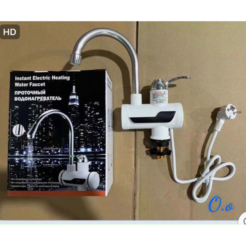 Máy làm nóng nước trực tiếp tại vòi, vòi nước tại bồn rửa có màn hình LED hiển thị nhiệt độ, chống giật an toàn