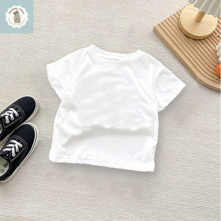 Áo thun tay ngắn đơn giản màu trơn cho bé trai, phù hợp cho cả đi chơi và ở nhà, áo thun tay ngắn đa năng