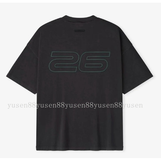 Áo thun ngắn tay in chữ ESSENTIALS American High Street Loose 26 chữ