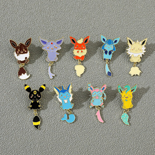 9 Cái / bộ Hoạt Hình Dễ Thương Pokemon Kim Loại Huy Hiệu Hợp Kim Trâm Cài Trang Trí Phụ Kiện Chân