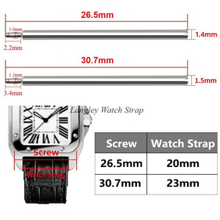 26.5mm 30,7mm Đồng Hồ Kết Nối Thanh Cho Cartier Santos 100 Ốc Vít Thép Không Gỉ Dây Đồng Hồ Kết Nối Đồng Hồ Chắc Chắn Vít Phụ Kiện