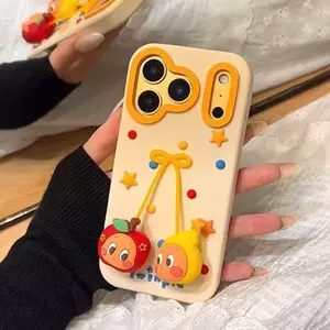 Ốp Điện Thoại Ngôi Sao Ba Chiều Thích Hợp Cho iPhone17ProMax Ốp Điện Thoại Mặt Dây Chuyền Thích Hợp Cho iPhone16pro Silicone 15 Mềm 14 Chống Sốc 13 12