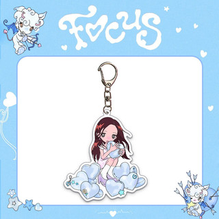 Kpop Idol Hearts2Hearts “FOCUS ” Móc khóa Acrylic H2H Mặt dây chuyền