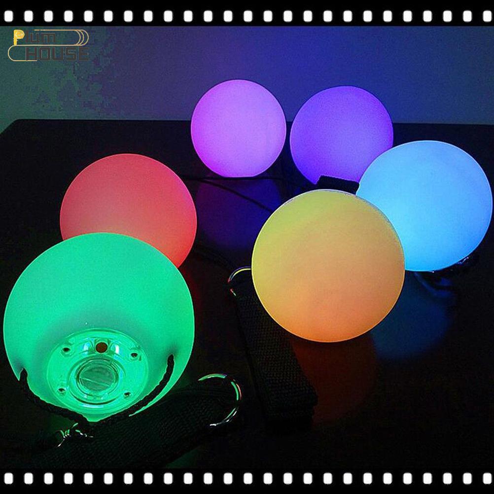 PlumHOUSE Pro LED Nhiều Màu Phát Sáng POI Ném Bóng Sáng Cho Bụng Khiêu Vũ Tay Đạo Cụ VN