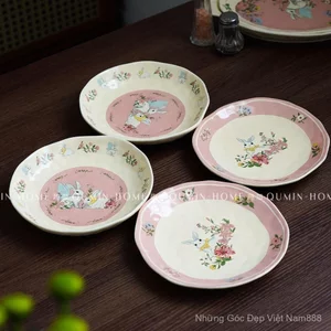 Tinh Tế Chất Lượng Cao Hoạt Hình Dễ Thương Gốm Ăn Tối Đĩa Trái Cây Hộ Gia Đình Ăn Sáng Đĩa Hình Bầu Dục Đĩa Đĩa Giá Trị Cao Đĩa Món Tráng Miệng Đĩa
