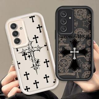 Ốp Lưng Cho Samsung S20 S21 S22 S23 S24 S25 S26 PLUS FE + Vỏ Điện Thoại Mềm Silicon Hoạt Hình Cho Bé Gái TPU Chrome Hearts cross Angel Eye Ốp Lưng Chống Sốc