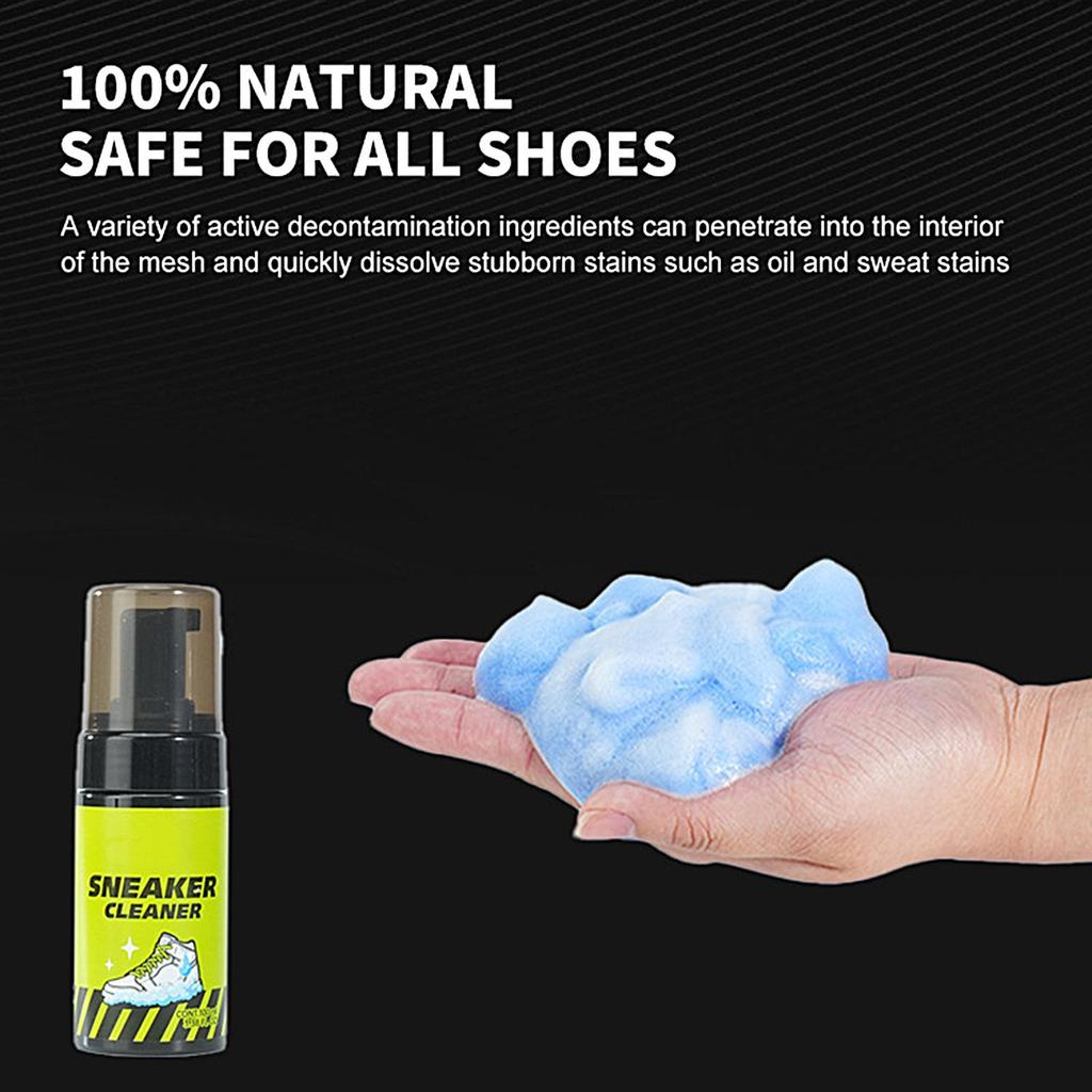 Giày Sneaker Cleaner 100ml 4 Miếng Bọt Không Rửa Làm Sạch Tẩy Trắng Giày Bụi Cho Bóng Rổ Golf Vải Lưới jiwvn