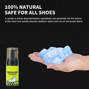Giày Sneaker Cleaner 100ml 4 Miếng Bọt Không Rửa Làm Sạch Tẩy Trắng Giày Bụi Cho Bóng Rổ Golf Vải Lưới jiwvn