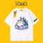 Hàng sẵn có Vintage Series BKMK Màu Bong Bóng Totoro In Hình Dễ Thương Mềm Cao Cấp Cổ Tròn Áo Thun Unisex Bán Chạy