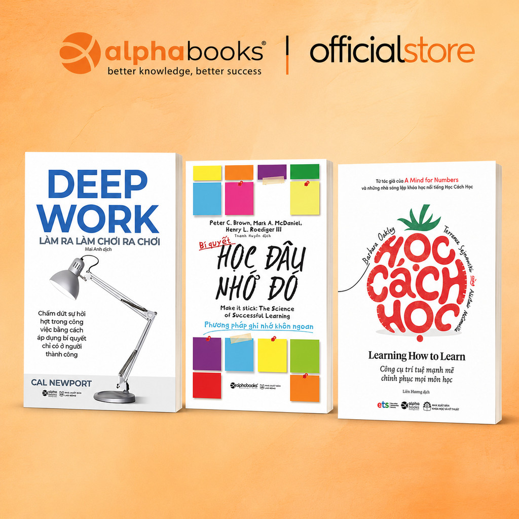 Sách - Lẻ/Combo: Học Cách Học + Deep Work + Bí Quyết Học Đâu Nhớ Đó (Alpha Books)