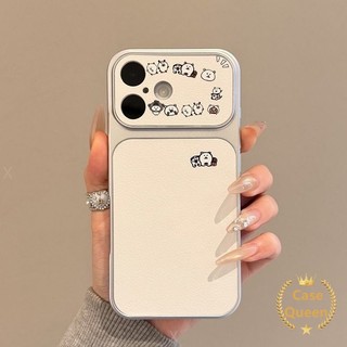Ốp Lưng Tương Thích Cho IPhone 17 12 11 16 15 13 14 Pro Max 17 Air 14 Plus Phim Hoạt Hình Chó Dễ Thương Đơn Giản Tức Thì Miếng Dán
