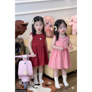 Combo 3 Váy Bé Gái Sát Nách Hearty Cotton –mềm mát Cho Bé 9-33kg