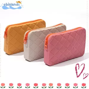 Hộp đựng cọ trang điểm EBINLANDS, Túi đựng mỹ phẩm vuông dung tích lớn, chống thấm nước có dây kéo Túi trang điểm silicon ngoài trời