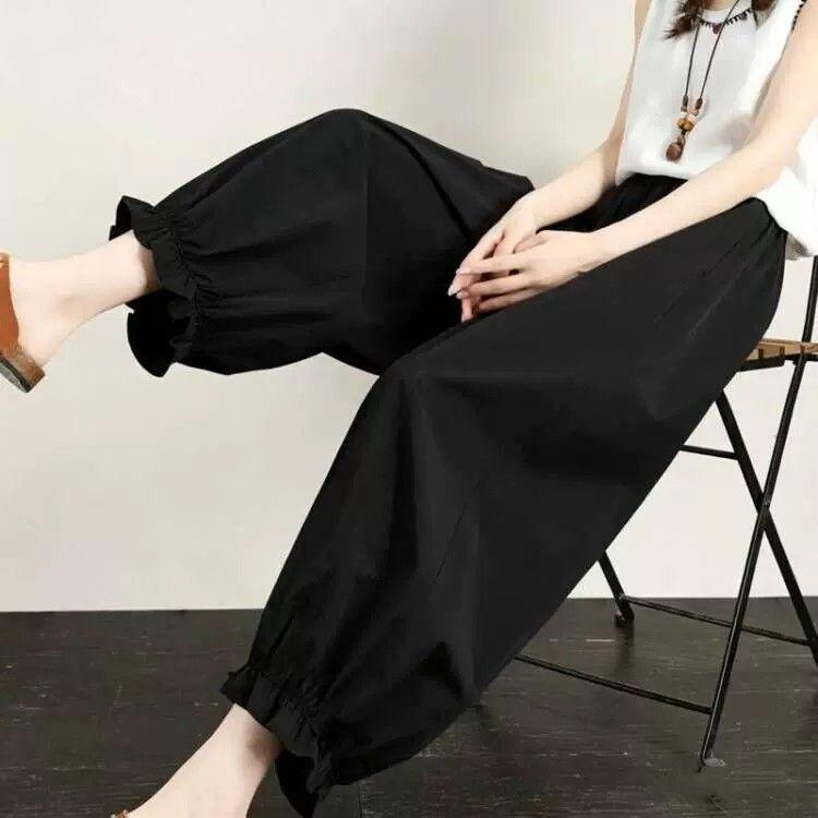 [Giảm giá có hạn trong thời gian] Quần nữ Bud Bloomers Mùa hè mỏng Phong cách 2026 Bán chạy Loose Slimmer Look Thoáng khí Kem chống nắng mắt cá chân @ -