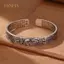 PNPIA- Retro s Pixiu Charms Vòng Tay Nam Bạc 925 Thiết Kế Đơn Giản Phong Cách Trung Hoa Độc Đoán Mở Lắc Tay Trang Sức