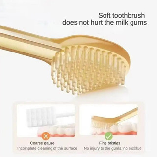 [SUFO] Bộ 5 dụng cụ silicone cho bé: bàn chải, cạo lưỡi, mordedor, dedeira, 0-3 tuổi