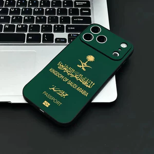 TP-2 Vương Quốc Ả Rập Saudi Cờ Ốp Lưng Điện Thoại IPhone 17 16 15 14 13 12 11 Pro Max Plus Mini Đen Mờ Vỏ Mềm Funda