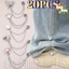 20 / 5 Kẹp cố định quần hợp kim - Phụ kiện quần áo - Ghim cổ áo Cardigan - Kẹp chân quần có thể điều chỉnh - Trâm cài đa chức năng có dây xích / Giao hàng miễn phí