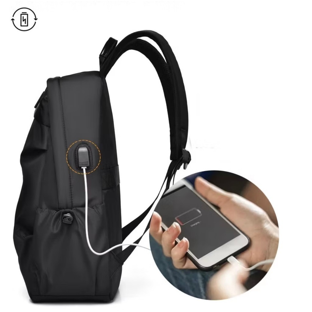 Balo Nam Cao Cấp: Chống Thấm Nước, Cổng USB, Ngăn Laptop, Thời Trang Thể Thao