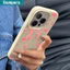 Ibumpers Ốp Điện Thoại Dễ Thương Màu Vàng Hồng Họa Tiết Nơ Hoa Silicon Mềm Chống Sốc Cho iPhone 11 12 13 14 15 16 17 Pro Max IP Plus
