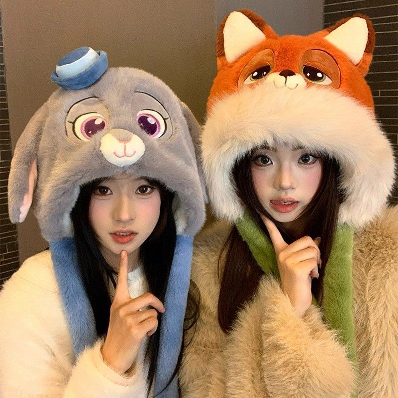 Mũ Tai Disney Judy Nick Fox Ấm Áp, Dễ Thương cho Thu Đông
