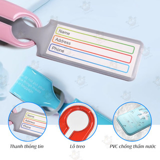 Thẻ Nhận Dạng Hành Lý PVC Thẻ Tên Vali Du Lịch Chống Thất Lạc Tiện Dụng