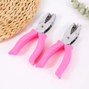 Kìm đục lỗ hình ngôi sao năm cánh hình hoa Kìm trái tim tình yêu Đấm tam giác đục lỗ 8mm cầm tay Loose-Leaf Punch NAQA
