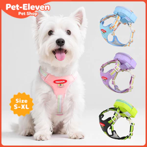 Pet-Eleven Ba lô dắt chó đi chơi, dây đeo ngực thoáng khí, chống thoát, kèm túi đựng túi vệ sinh, phù hợp cho chó nhỏ như Teddy, Pomeranian