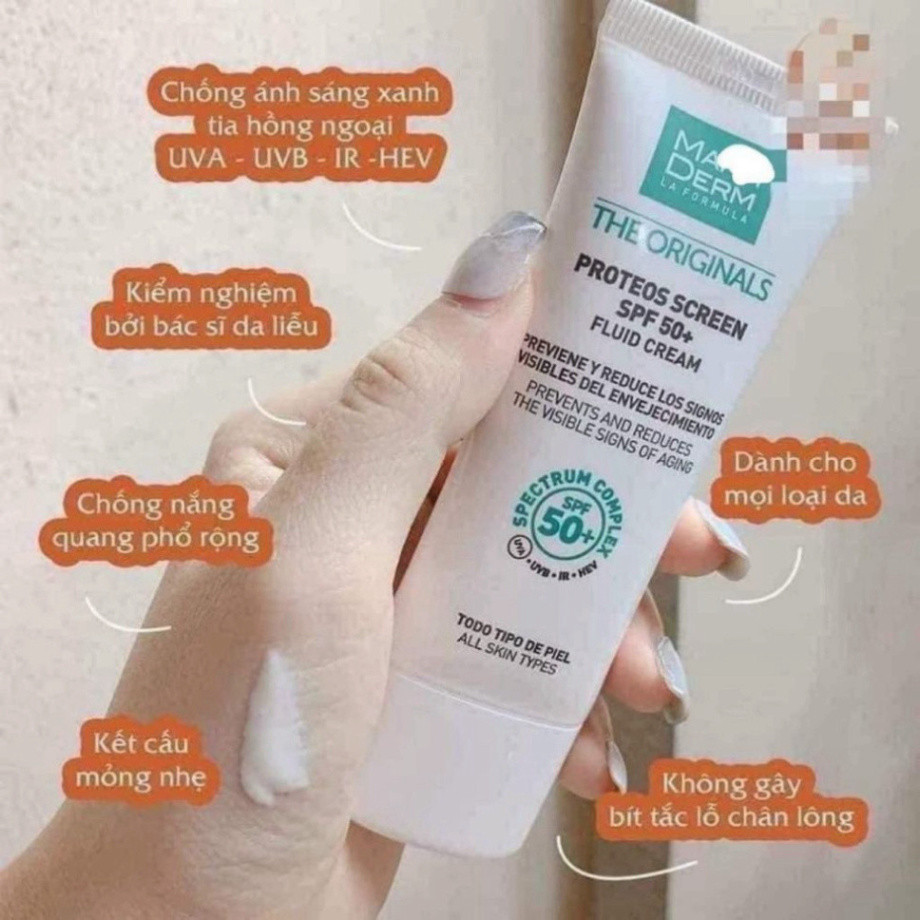Kem Chống Nắng MartiDerm Proteos Screen SPF50+ 40ml - Bảo Vệ Phổ Rộng, Chống Ánh Sáng Xanh, Chống Lão Hóa