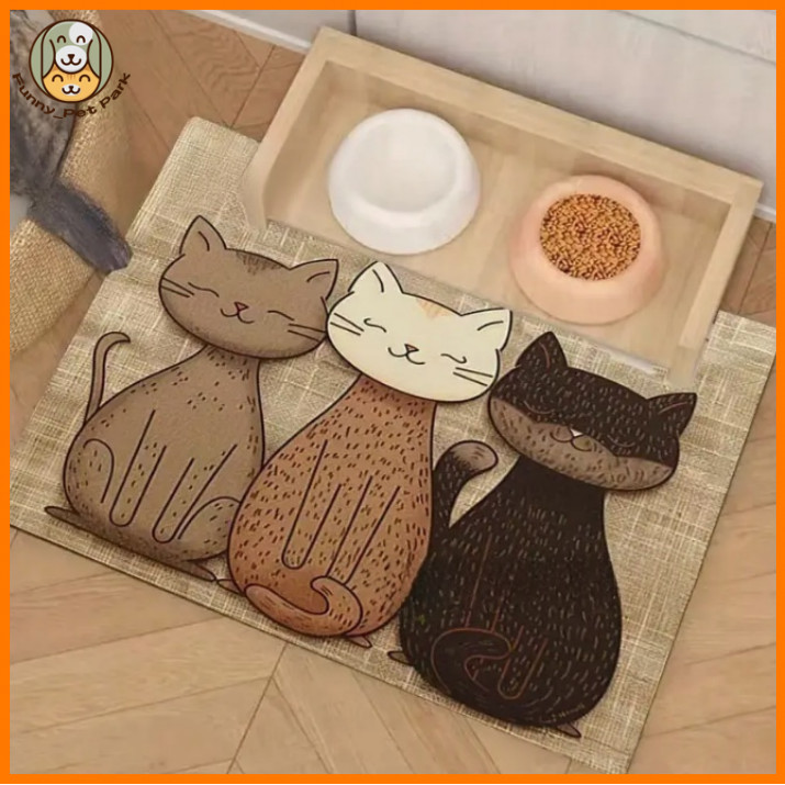 Thảm ăn Cat Diatomite Thảm thấm hút thức ăn chống trượt Thảm lót thú cưng chống thấm nước Placemat Dễ dàng làm sạch