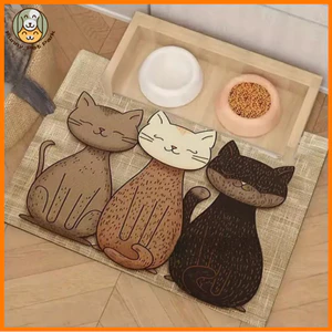 Thảm ăn Cat Diatomite Thảm thấm hút thức ăn chống trượt Thảm lót thú cưng chống thấm nước Placemat Dễ dàng làm sạch