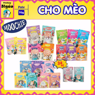 Pate Mèo MOOCHIE gói 70g hỗ trợ tiêu hóa tiêu búi lông