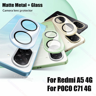 Redmi A5 POCO C71 Vòng kim loại Bảo vệ ống kính máy ảnh POCO C71 RedmiA5 4G Kính cường lực Full Cover Phim bảo vệ