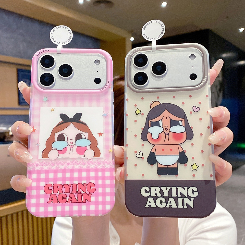 Ốp điện thoại Acrylic Wave Point Girl cho iPhone 17 Pro Max 16 15 14 13 Vỏ bảo vệ chống sốc