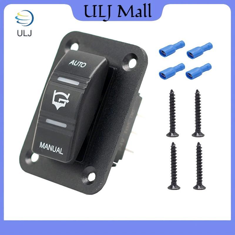 ULJ Máy bơm Bilge 3 chiều Rocker Chống nước 12V 24V 4Pin 20A SPDT Tự động / Tắt / Hướng dẫn sử dụng Bảng bơm Bilge có đèn LED.