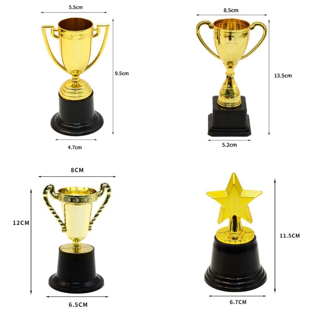 Cúp Mini AWNGD, Cúp Chất Liệu Nhựa Mẫu Cúp Nhựa, Cung Cấp Phần Thưởng Học Tập Đa Phong Cách Kích Thước Nhỏ Pentagram Star Cup Thi Đấu Trường Học