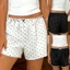 MAPLEPOET-Nữ Chấm In Quần Short Ren Viền Thấp Tầng Thường Ngày Mùa Hè Quần Short Mini