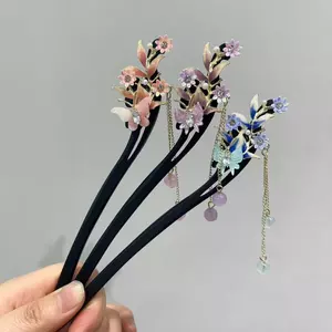 WHX-Cơ Kẹp Tóc Hoa Phong Cách Trung Hoa Sườn Xám Mũ Đội Đầu Gỗ Kẹp Tóc Tấm Kẹp Tóc Cao Cấp Hoa Tinh Tế Phù Hợp Với Phụ Kiện Tóc